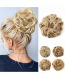JJstar Messy Hair Bun Curly Wavy Scrunchies - Dark Blonde/Beach Blonde Chignons for Women and Girls - Buy Online on GoSupps.com