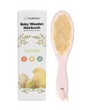 Soft Goat Bristle Baby Hair Brush for Infant, Toddler, Kids - Gentle Cradle Cap Brush - Scalp Grooming Product (Blush, Oval) - Buy Online on GoSupps.com