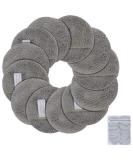 Reusable Makeup Remover Pads | Kinhwa Washable Microfiber Facial Cleansing Pads - 12 Soft Light Gray Pads with Laundry Bag - Buy Online on GoSupps.com