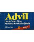 Advil Ibuprofen 200mg - 200 Coated Tablets | Fast Pain Relief - Buy Online on GoSupps.com