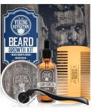 Men's Beard Growth Kit with Roller, Oil, Balm, Serum, and Comb - Buy Online on GoSupps.com