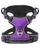 Heele XL No-Pull Dog Harness & Softly Breathable Dog Crockery - Adjustable Reflective Anti-Pull for Large Dogs - Purple - Buy Online on GoSupps.com