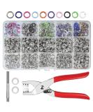 CHEPULA Craftsmanship DIY 200 Metal Snaps Buttons Set with Pliers Press Tool Kit - 10 Colors, 9.5mm, Hollow - Buy Online on GoSupps.com