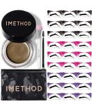 iMethod Eyebrow Stamp Stencil Kit - Easy to Use Brow Trio with 27 Reusable Stencils Pomade Dual-ended Brush & Sponge Applicator in Light Brown - Perfect for Flawless Eyebrows - Buy Online on GoSupps.com