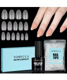 TOMICCA Nail Extension Kit - 4 In 1 Nail Glue and Base Gel with 150Pcs Short Almond Nails - Easy DIY Nail Art Acrylic Kit for Women and Girls - Buy Online on GoSupps.com