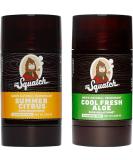 Dr. Squatch Men's Natural Deodorant 2-Pack - Aluminum-Free & Odor-Squatching Formula with Summer Citrus & Aloe Scents - Buy Online on GoSupps.com