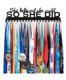 Medal Display Hanger Holder Wall Rack Frame with 20 hanging hooks-Medal Hanger Awards Ribbon Cheer,Gymnastics,Soccer,Softball Holder Display Custom Rack for Sports Medals in 16 inches long 8.Black 16 inches long - Buy Online on GoSupps.com