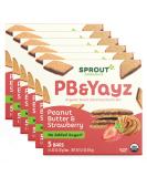 Sprout Organics PB & Yayz Toddler Snack Bars - Peanut Butter & Strawberry - 5 Bars x 1.02 oz (6-boxes) - Buy Online on GoSupps.com