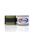 Fairtex HW2 Elastic Cotton Handwraps - 120' and 180' Full Length Hand Wraps in Olive Green - Buy Online on GoSupps.com