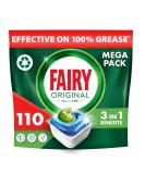 Fairy All-In-1 Dishwasher Tablets Bulk 110 Tabs - Original & Effective Against Dried-On Grease - Fresh Cleaning Power - Buy Online on GoSupps.com