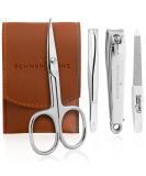 Premium Solingen Travel Nail Care Set - Sword Crown Nail Scissors Nail File Tweezers & Clippers - Made in Germany - Perfect Gift (Brown 4-Piece) - Buy Online on GoSupps.com