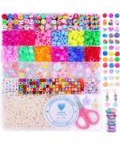 MontoSun Bracelet Making Kit - Pony Beads, Polymer Clay Beads, Charms, Flower, Smiley, Letter Beads - DIY Jewelry Making Kit for Girls 4-12 - Arts and Crafts Gift - Buy Online on GoSupps.com
