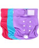 wegreeco Washable Female Dog Diapers (Pack of 3) - Medium Size (12-15 Waist) - Bright Colors - Buy Online on GoSupps.com