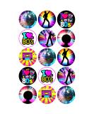 15 x 80's Mix Edible Wafer or Icing Cupcake Toppers Fun Party Cake Decorations (Edible Wafer Card) - Buy Online on GoSupps.com