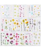 Konsait Flower Temporary Tattoos - Waterproof Body Art Stickers for Women, Girls, and Kids - 25 Sheets - Ideal for Hand, Neck, and Wrist - Birthday Party Favors - Buy Online on GoSupps.com