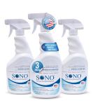 SONO Disinfecting Spray & Stain Remover | Hydrogen Peroxide Multi-Surface Cleaner | 3 Pack of 32 fl oz Bottles | Essential for Kitchen & Bathroom | Spring Travel Must-Have - Buy Online on GoSupps.com