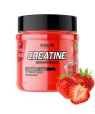 Evolite Nutrition Creatine Monohydrate 500g - Strawberry Flavor Pre Workout Booster Powder with Taurine - Best Creatine for Muscle Gain & Performance - Buy Online on GoSupps.com