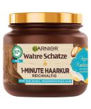 Garnier True Treasures Nourishing 1-Minute Hair Treatment | Argan & Almond Oil | Vegan Formula for Smooth Moisturized Hair | 340ml - Ideal for Dry Unruly Hair - Buy Online on GoSupps.com