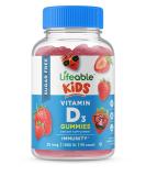 Lifeable Sugar Free Vitamin D for Kids 1000 IU Gummy Supplement - Gluten Free, Vegetarian Chewable for Strong Bones - 90 Gummies - Buy Online on GoSupps.com