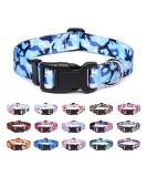 Suredoo Adjustable Dog Collar - Soft Comfort Nylon for Small & Medium Dogs | Camo Blue (25-40 cm 1.5 cm Wide) - Buy Online on GoSupps.com