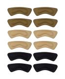 6 Pairs Heel Cushion Pads - Self-Adhesive Shoe Grips for Foot Care - Multicolor (Brown, Khaki, Black) - Buy Online on GoSupps.com
