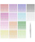 2310 Self-Adhesive Glittering Stones - Colorful Acrylic Street Stones for Makeup Nail Art & Holiday Decor with Tweezers - Buy Online on GoSupps.com