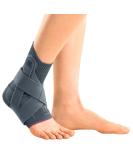 Medi Levamed Active Ankle Brace Right - Silver Size I | Soft Tissue Compression & Stabilising Strap System - Buy Online on GoSupps.com