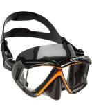 Cressi PANO 4 Window Adult Scuba Diving Snorkeling Mask - Black/Orange - Quality Since 1946 - Buy Online on GoSupps.com