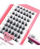 72 Pcs Peachy-D-8-16 Mix Cluster Individual Lashes - DIY Eyelash Extension Kit with Super Thin Band | Reusable & Comfortable - Buy Online on GoSupps.com