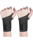 YUNYILAN Ultra-Thin Wrist Brace Support - 2 Pcs Compression Straps for Carpal Tunnel Arthritis & Tendonitis Pain Relief - Soft & Comfortable (Black - Buy Online on GoSupps.com