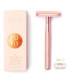 Ruhi Premium Designer Razor Hobel Women Ros Gold Brass Sustainable with 5 Astra Razor Blades Zero Waste |Plastic -free razor women | Safety Razor - Buy Online on GoSupps.com
