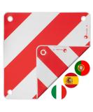 Valonic Premium Warntafel - 2in1 for Italy Spain and Portugal - Robust PVC 50x50cm reflective for motorhome caravan bike rack rear carrier - Buy Online on GoSupps.com