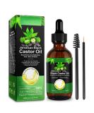 100% Pure Cold-Pressed Castor Oil for Hair Growth | 60ml Organic Castor Oil in Glass Bottle - Perfect for Hair Eyebrows & Eyelashes - Buy Online on GoSupps.com