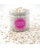 Strussel Happiness Crumbs - Pure White-Gold Sugar Pearls for Cakes Cupcakes & Holiday Treats | 180g - Buy Online on GoSupps.com