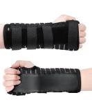 AOOWU Adjustable Wrist Support Brace with Metal Splint - Pain Relief for Carpal Tunnel, Sprains, Tendonitis - Breathable Design - L Left - Buy Online on GoSupps.com
