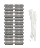 Stainless Steel Washing Machine Lint Traps Set with 24 Cable Ties - 24 Pieces - Buy Online on GoSupps.com