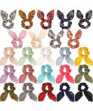 24-Piece Soft Scrunchies Hair Scarves Set for Women & Girls - Elastic Hair Bands with Bow Detail, Rabbit Ear Design - Stylish Ponytail Holders & Hair Accessories (Style A) - Buy Online on GoSupps.com