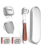 Professional Foot Scraper & Callus Remover | Stainless Steel Pedicure Tool with 20 Replacement Blades - Ultimate Foot Care Solution - Buy Online on GoSupps.com