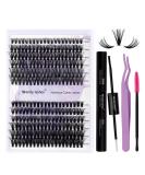 Premium Lash Extensions Kit - DIY Eyelash Extension Set with Glue 12-16mm 30D & 40D D Curl - International Shipping Available - Buy Online on GoSupps.com