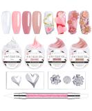 Makartt Solid Builder Gel Starter Kit - 4 in 1 Nail Extension Gel Set with 3D Sculpting, Strong Nail Glue for Acrylic Nails, Rhinestone Adhesive, and Hard Gel - 4 Color Kit | Nail Lamp Required - Buy Online on GoSupps.com