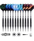 WIN.MAX Darts Plastic Tip - Soft Tip Darts Set - 12 Pcs 18 Gram with 100 Extra Dart Tips 12 Flights Flight Protectors and Wrench for Electronic Dart Board black - Buy Online on GoSupps.com