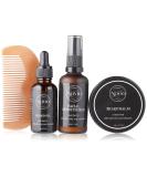 Premium Novio Beard Kit - Beard Oil Balm & Moisturizer for Healthy Facial Hair | International Shipping - Buy Online on GoSupps.com