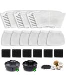 6 Pack Kastty Replacement Filters for 195oz/6L Spiral Dog Water Fountains - Coconut Shell Activated Carbon and PP Cotton - Food Grade Fountain Filter Sets - Buy Online on GoSupps.com