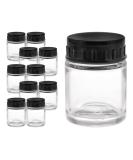 Master Airbrush Pack of 10 TB-001 Empty 3/4 Oz Glass Jar Bottles - Replacement Paint Storage Jars with Plastic Lids - Compatible with Siphon Feed Airbrush Assemblies - Buy Online on GoSupps.com