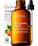 Gya Labs Organic Pumpkin Seed Carrier Oil - 3.4 fl oz | Nourishing & Strengthening Formula - Buy Online on GoSupps.com