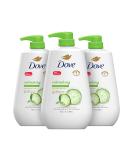 Dove Body Wash with Pump Refreshing Cucumber and Green Tea 3 Count Refreshes Skin Cleanser That Effectively Washes Away Bacteria While Nourishing Your Skin 30.6 oz Cucumber and Green Tea 3/30.6 Ounce - Buy Online on GoSupps.com