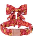 Unique Style Paws Halloween Dog Collar - Pumpkin Cotton Fly Collar for Girls XS (8-12in) with Metal Buckle - Buy Online on GoSupps.com