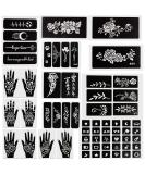 Qullue Henna Tattoo Stencils Kit II - Self-Adhesive Hand Mold for Women, Girls, and Teens - DIY Body Art Stencils with Flowers and Motifs - Buy Online on GoSupps.com