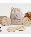 Prinzental 40 milestone cards for pregnancy |Edel engraved wooden panes |Photo cards for 9 months (pregnancy cards German) - Buy Online on GoSupps.com