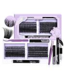Lash Extension Kit F01 - 144 PCS Ultralight Eyelash Clusters & Tools | DIY Ultra-Soft False Eyelashes 8-18mm - Buy Online on GoSupps.com